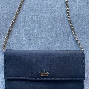 Kate Spade black Crossbody Bag with detachable Gold Chain